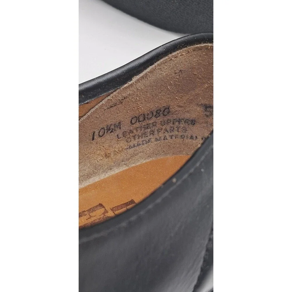 Vintage Bates Floaters Mens 10.5 Black Leather Derby Dress Shoes Comfort USA